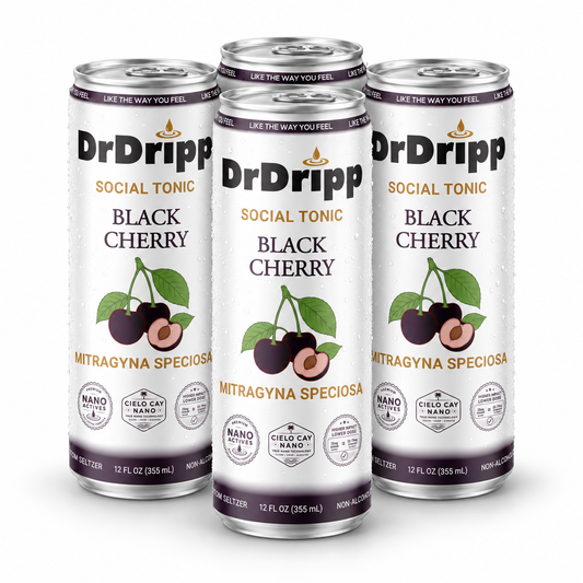 DrDripp Black Cherry 25mg Social Tonic Kratom Seltzer