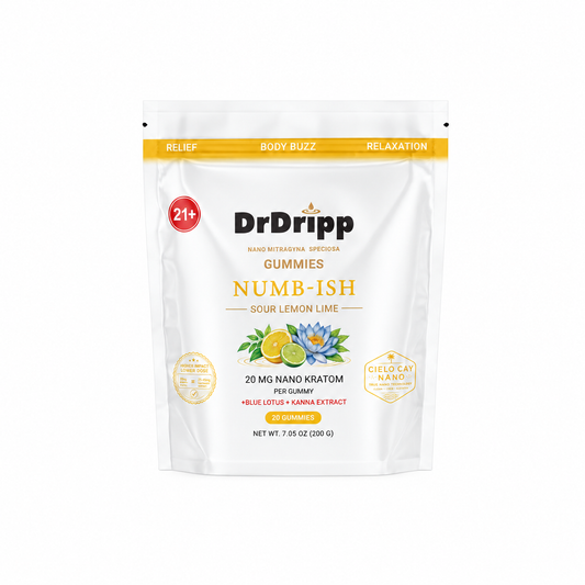 DrDripp Numb-ish 20mg Nano Kratom Gummies - Sour Lemon Lime