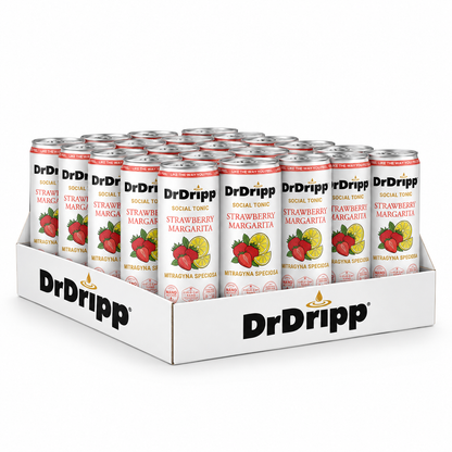 DrDripp Strawberry Margarita 25mg Social Tonic Kratom Seltzer