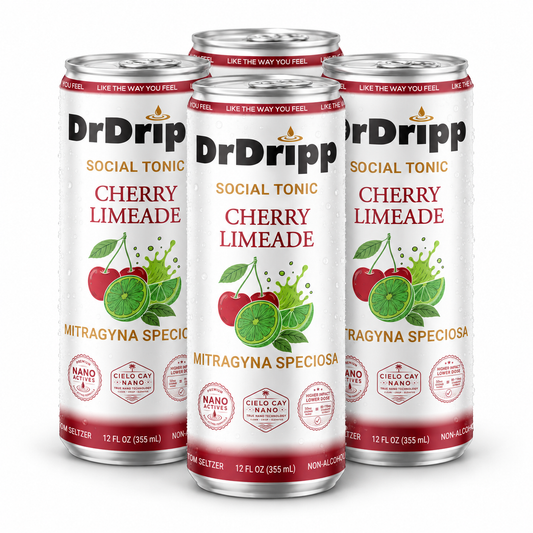 DrDripp Cherry Limeade 50mg Social Tonic Kratom Seltzer