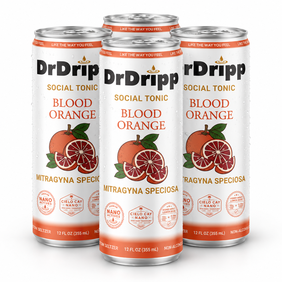 DrDripp Blood Orange 10mg Social Tonic Kratom Seltzer