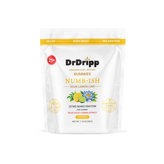DrDripp Numb-ish 20mg Nano Kratom Gummies - Sour Lemon Lime