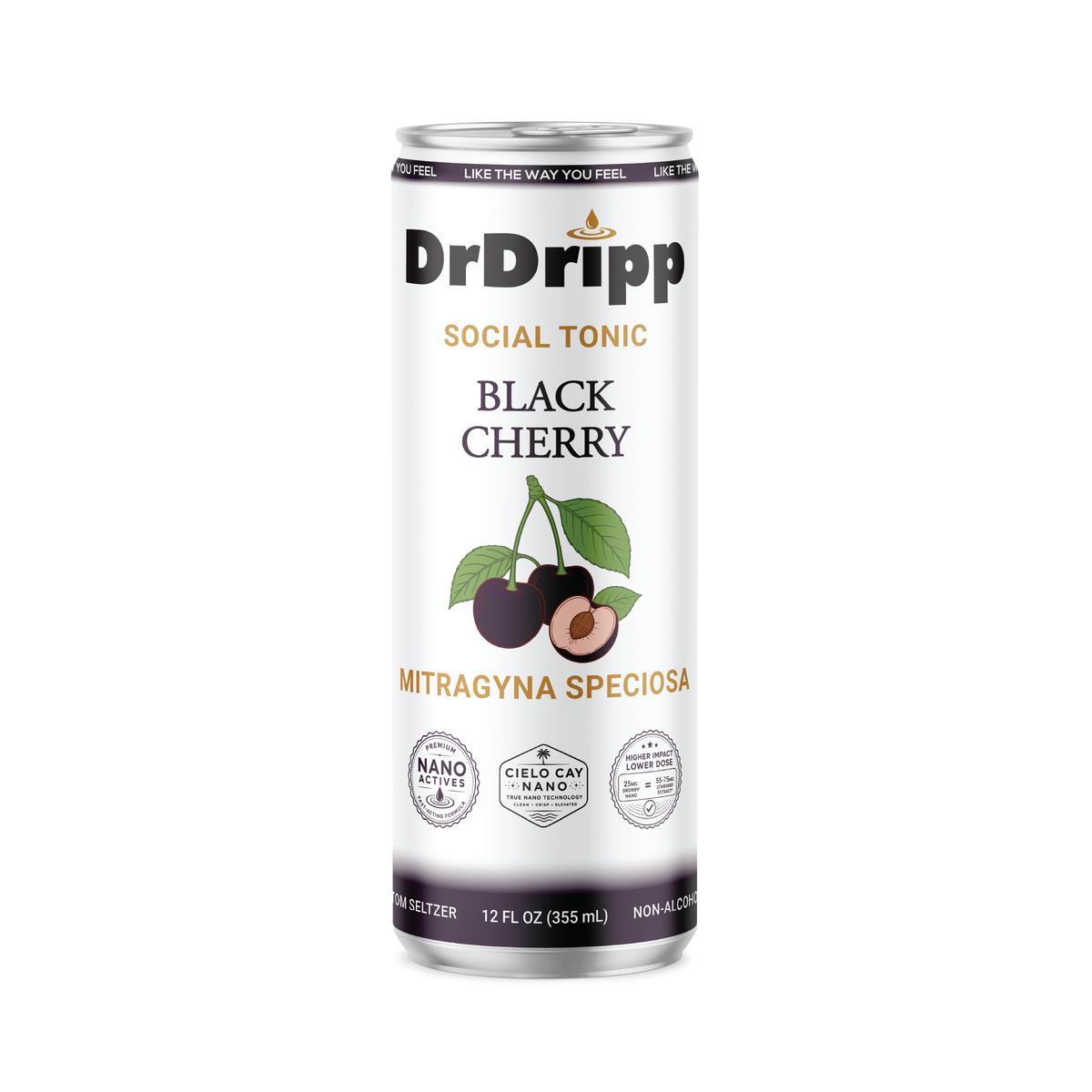 DrDripp Black Cherry 25mg Social Tonic Kratom Seltzer