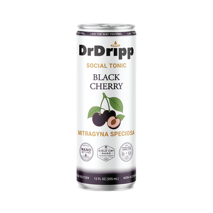 DrDripp Black Cherry 25mg Social Tonic Kratom Seltzer