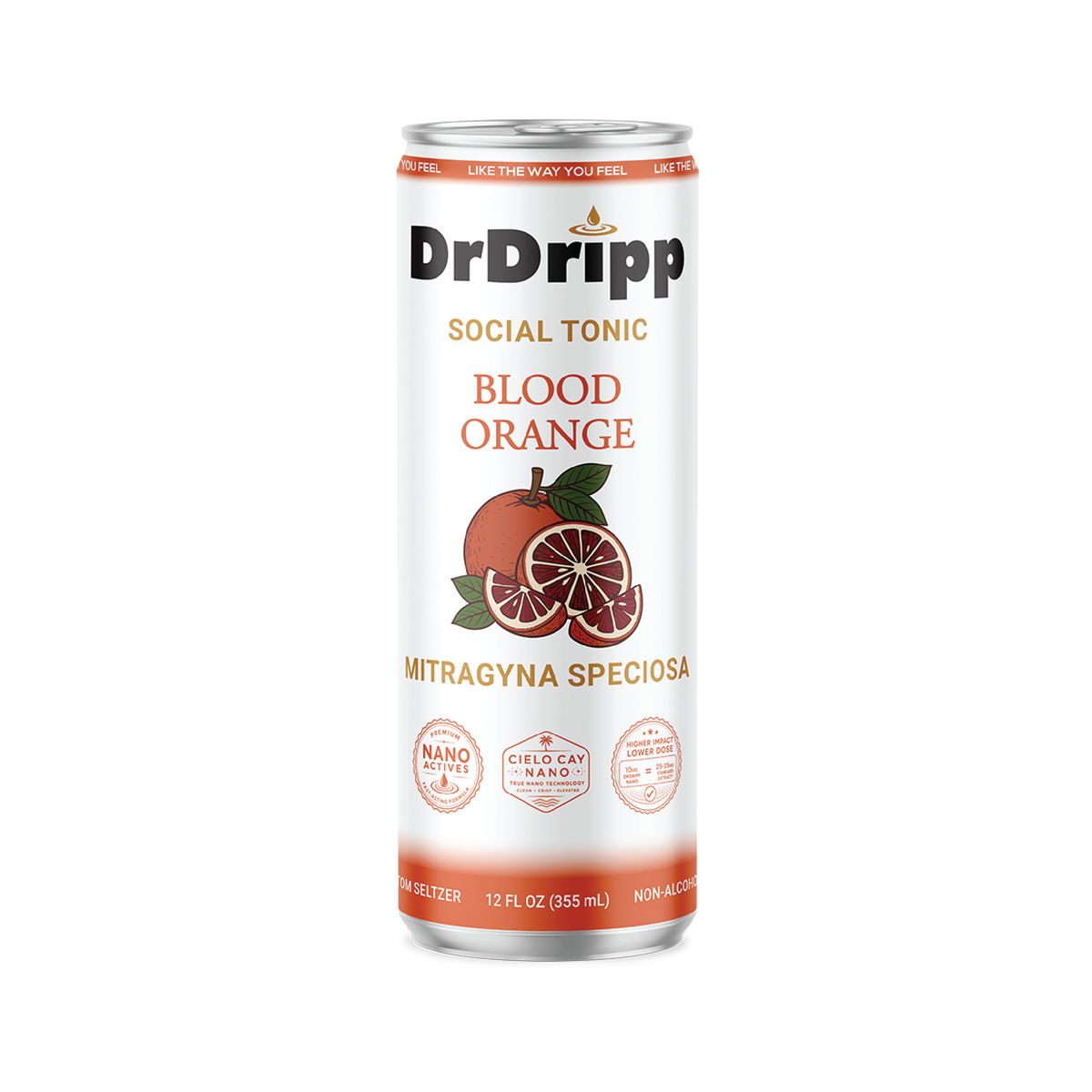 DrDripp Blood Orange 10mg Social Tonic Kratom Seltzer