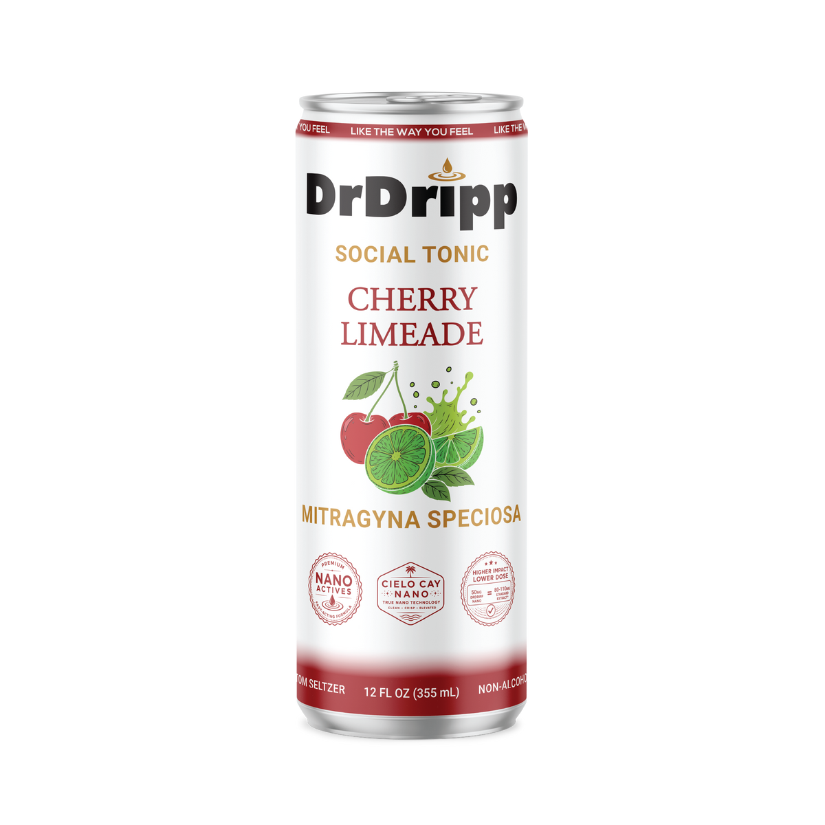 DrDripp Cherry Limeade 50mg Social Tonic Kratom Seltzer