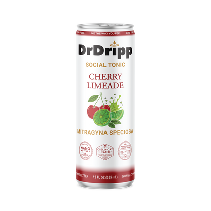 DrDripp Cherry Limeade 50mg Social Tonic Kratom Seltzer