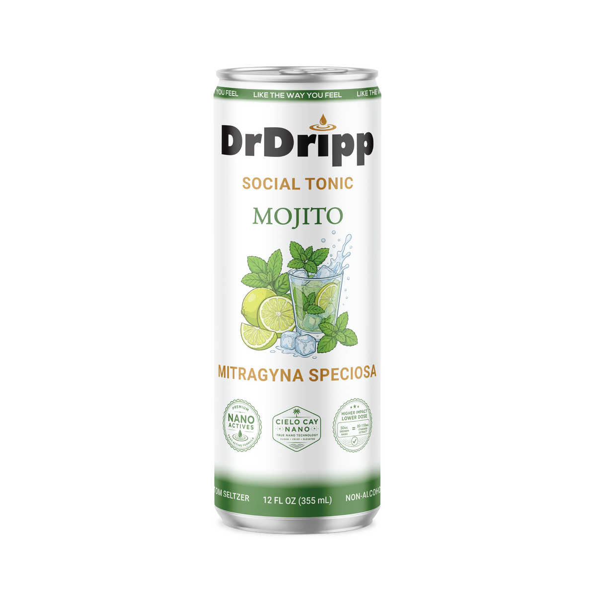 DrDripp Mojito 50mg Social Tonic Kratom Seltzer