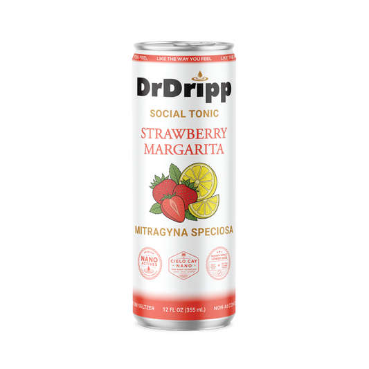 DrDripp Strawberry Margarita 25mg Social Tonic Kratom Seltzer